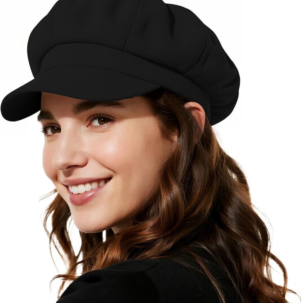 Women’s Wool Blend Newsboy Hat Winter Beret Classic Retro Fashion Adjustable